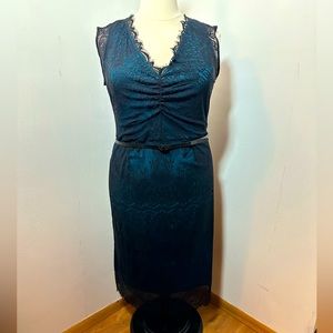 Lace Overlay Cocktail Dress